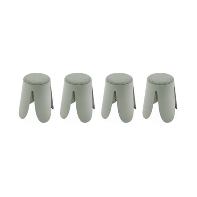 Tabouret empilable bouclette texturée (lot de 4) NIKI SWEEEK