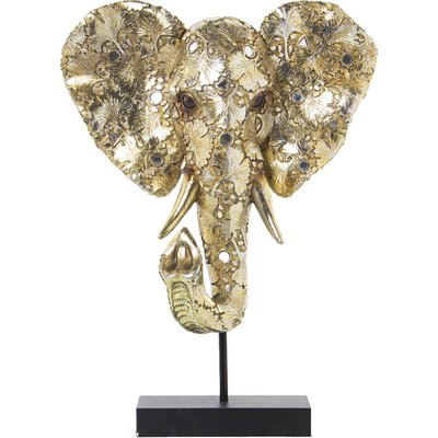 Sculpture en résine, tête d'éléphant RECOLLECTION