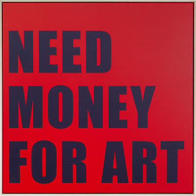 Toile à message, NEED MONEY KARE DESIGN