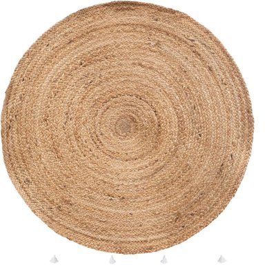 Tapis rond jute marron EDEN