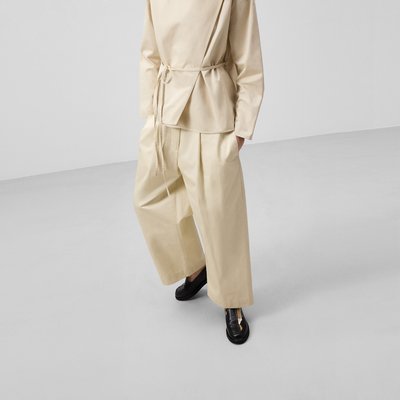 Pantalon taille haute en coton ADOLFO DOMINGUEZ