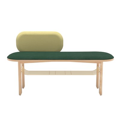 Banc d'entrée avec dossier et rangement, EUSTACHE HARTO