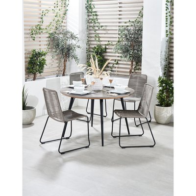 4 Seater Garden Dining Set Mink SO'HOME