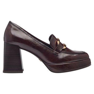 Block Heel Loafers with Square Toe TAMARIS