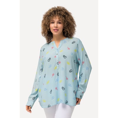 Blouse imprimé BD. Col montant avec encolure ULLA POPKEN