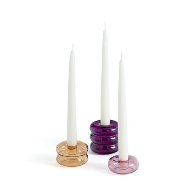 Set van 3 kaarshouders in gekleurd glas, Leramo LA REDOUTE INTERIEURS
