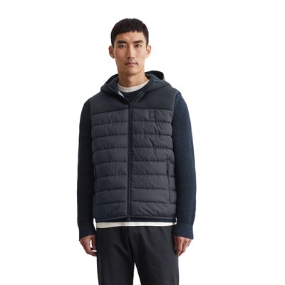 Gilet matelassé à capuche regular en combinaison ripstop-scuba MARC O'POLO