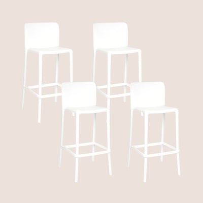 Tabourets de bar d'extérieur avec repose-pieds (lot de 4) - EOLE HELLIN, DEPUIS 1862