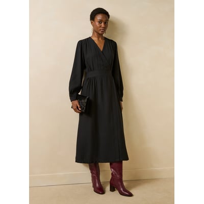 Robe longue cintrée cache-cœur LA FEE MARABOUTEE