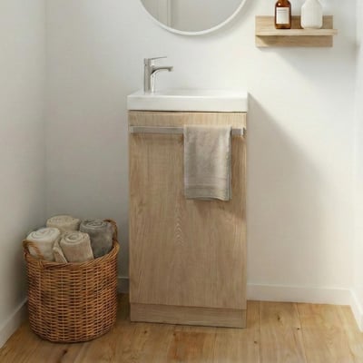 Ensemble lave-mains sur pieds avec robinet chromé JOHANN MOB IN