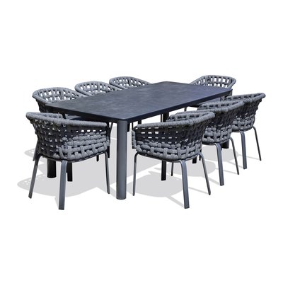 Ensemble repas alu plateau céramique CAMARGUE PARIS GARDEN