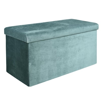 Banc coffre de rangement pliable en velours côtelé GIULIA EDEN
