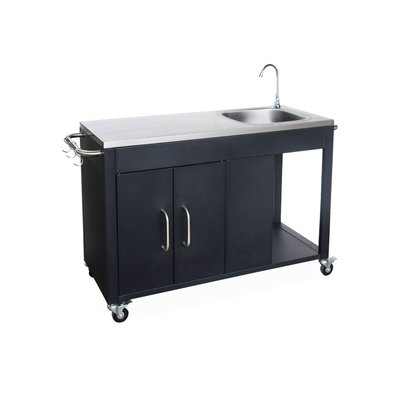 Cuisine extérieure acier avec évier et 2 portes L139cm ROCHEFORT SWEEEK