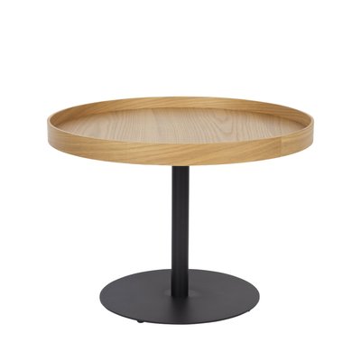 Table d'appoint ronde en bois et métal ø56cm - YURI DRAWER