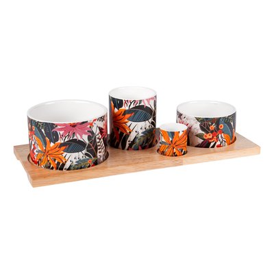 Service apéritif 4 pièces   34,5 cm-TAIANA TABLE PASSION