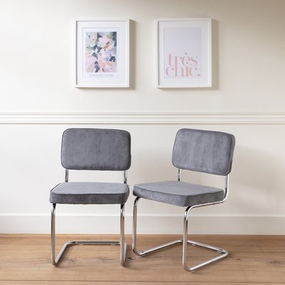 Chaises cantilever Maria en velours, lot de 2, MARIA HAPPY GARDEN