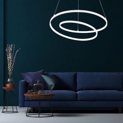 Suspension    lumière chaude  OZ IDEAL LUX