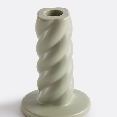 Vavy Twisted Ceramic Candle Holder H12.5cm LA REDOUTE INTERIEURS