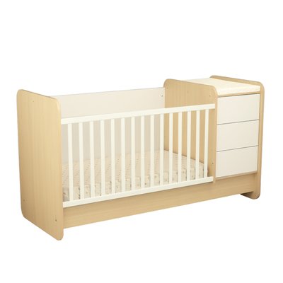 Lit combiné évolutif avec commode à langer 3 tiroirs SAUTHON