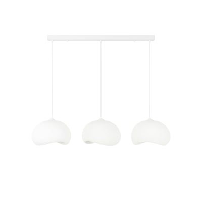 Suspension table à manger blanche 3 lampes 110 cm NOXIS PIER IMPORT