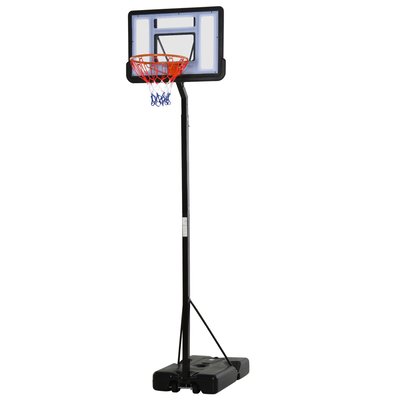 Panier de Basket-Ball sur pied hauteur réglable panier 3,02-3,52 m Noir Blanc HOMCOM