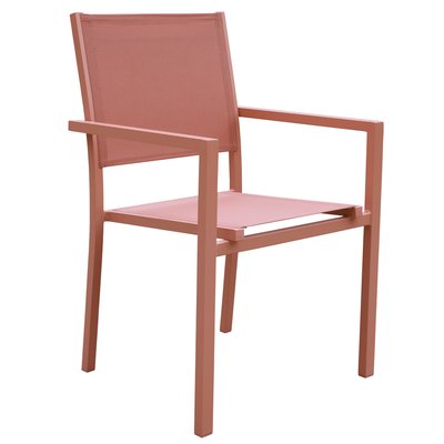 Chaises en aluminium et textilène, lot de 8 HAPPY GARDEN