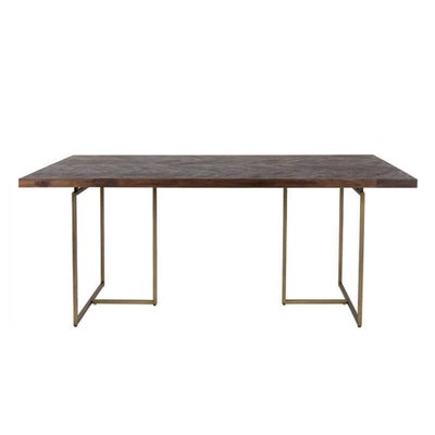 Table de repas en bois et laiton - CLASS DUTCHBONE