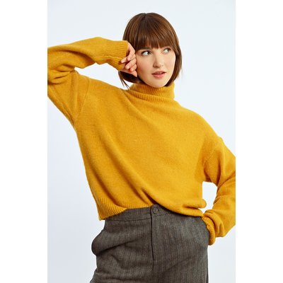 Pull col roulé jaune outlet