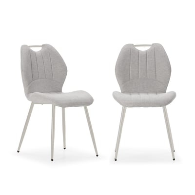 Lot de 4 chaises en tissu avec pieds en métal L48 cm - NOVA CALICOSY