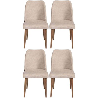 Chaises en velours et métal Nova (Lot de 4) HANAH HOME