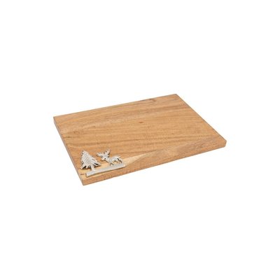 Planche à découper en acacia Cerf en alumunium AUBRY GASPARD