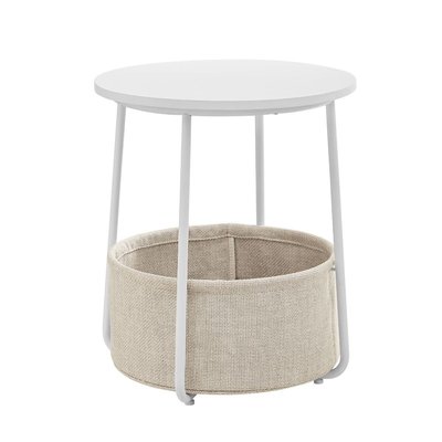 Bout de canapé rond avec panier de rangement - H51 cm CALICOSY