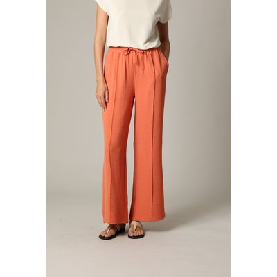 Pantalon fluide en tissu texturé avec taille élastiquée et double couture verticale NISKI DEELUXE