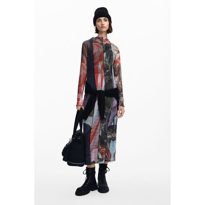 Robe midi en tulle imprimé DESIGUAL