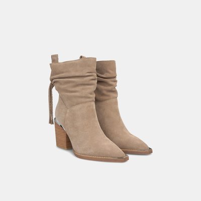 Bottines en cuir à tige froncée ALMA EN PENA