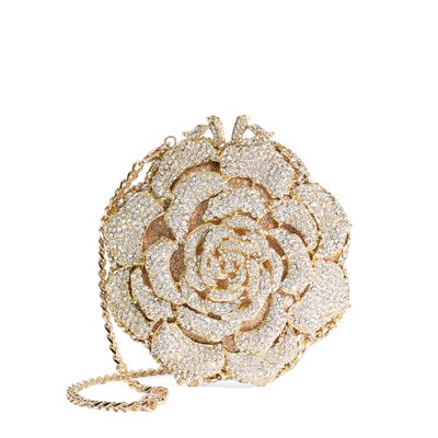 Pochette en forme de fleur rehaussée de strass - BLING DUNE LONDON