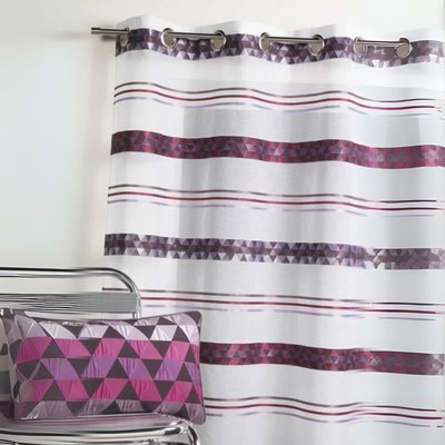 Voilage Jacquard en étamine géométrique HOME MAISON