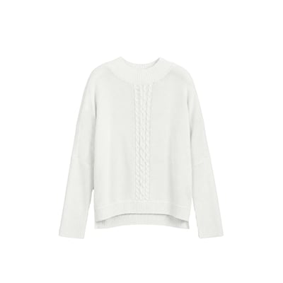 Pull tricot 100% laine motif torsades IKKS