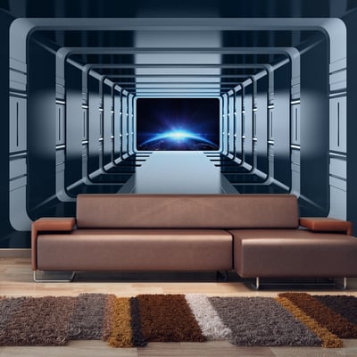 Papier peint intissé panoramique 3D et Perspective Galactic Gates EDEN