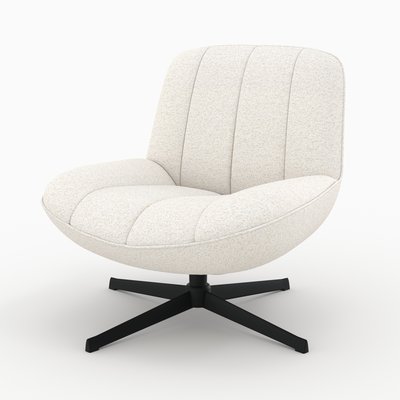 Fauteuil pivotant en tissu bouclé - ELVIS RENDEZ-VOUS DÉCO