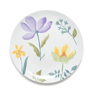 Lot de 4 assiettes plates en porcelaine, Delila LA REDOUTE INTERIEURS