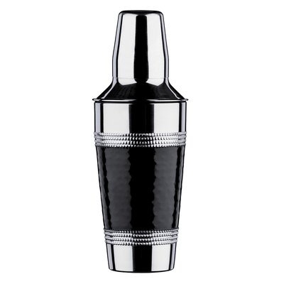 Cocktail Shaker in Hammered Black/Silver SO'HOME