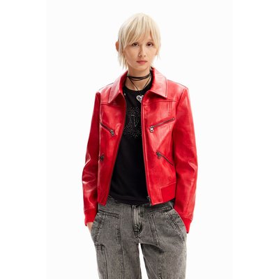 Blouson biker rouge femme La Redoute