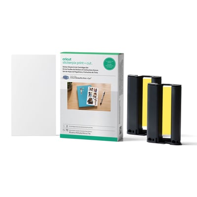 Accessoire Autocollants 72f blanc + 2 encres Stick CRICUT