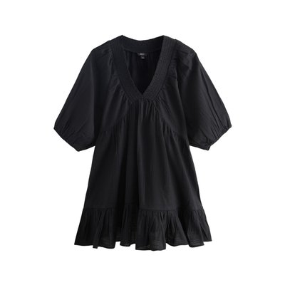 Mini robe à col v et manches bouffantes NEXT