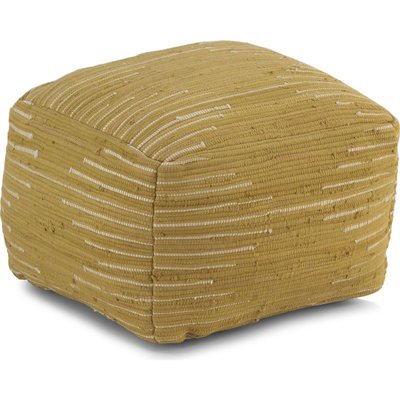 Pouf en coton doré fait main multifonction assise cosy RECOLLECTION