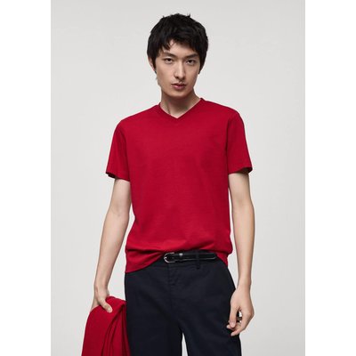 T-shirt 100 % coton col V slim-fit MANGO MAN