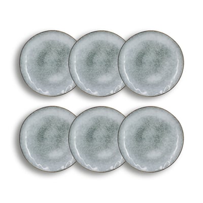 Lot de 6 assiettes plates en grès 27,5cm, ARONAL OGO LIVING