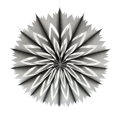 30cm Nordic Lights Hanging Silver Glitter Paper Fan SO'HOME
