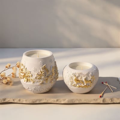 Свечи, набор из 2 шт Yılbaşı Yaldızlı Set /  Йилбаши Ялдыз Сэт SO'HOME